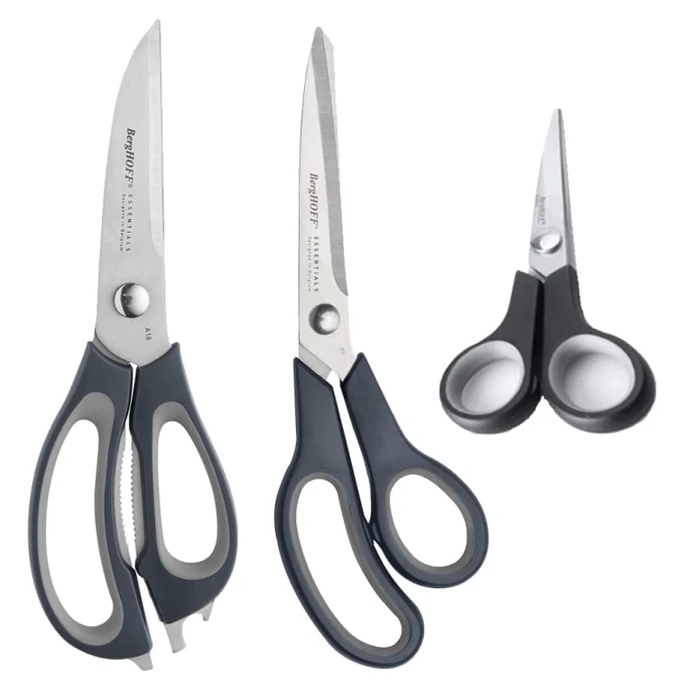 Essentials 3Pc Stainless Steel Kitchen Scissor Set, Black
