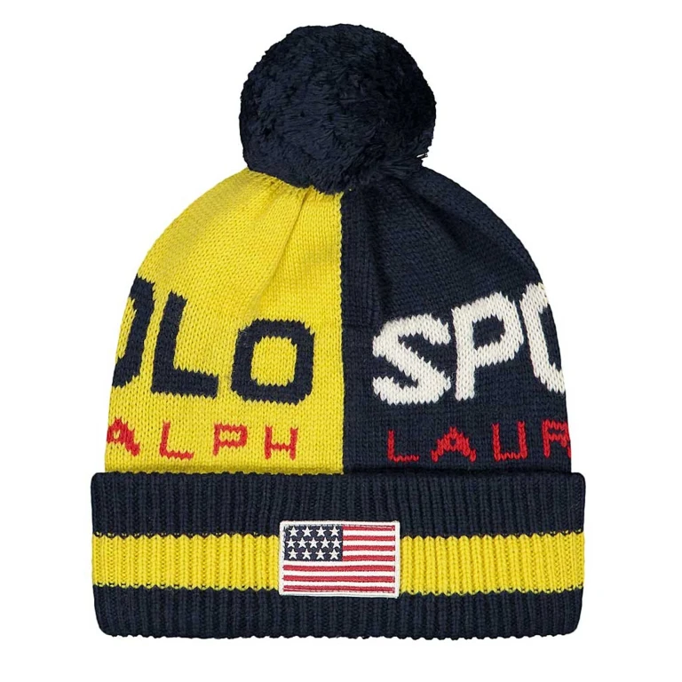 Men's Polo Sport Colorblock Knit Hat Hats