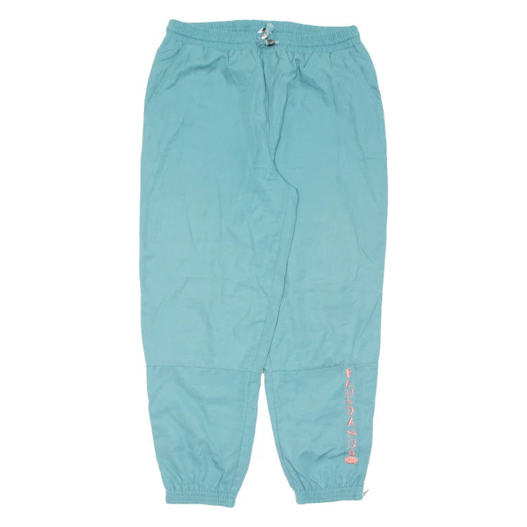 Lined Mens Track Pants Blue Tapered L W29 L26