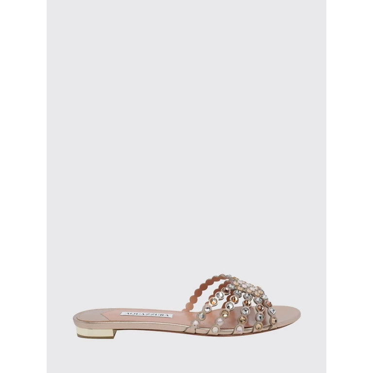 Heeled Sandal Woman color Gold (TQLFLAS3NPLLCO)