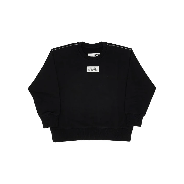 MM6 Crewneck sweatshirt with logo label Kids 8Y