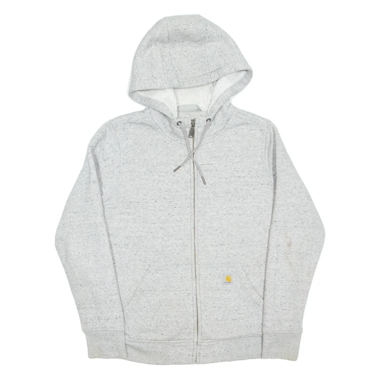 CARHARTT Relaxed Fit Womens Grey Hoodie Full Zip S