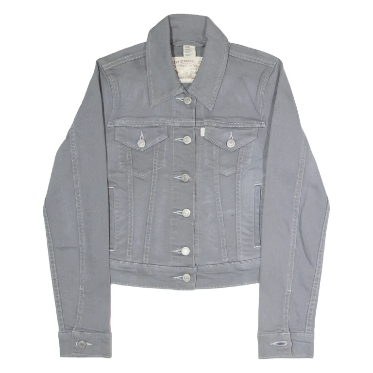 LEVI'S Womens Denim Jacket Grey XS