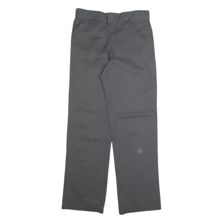 DICKIES Chino Mens Trousers Grey Regular Straight W32 L32