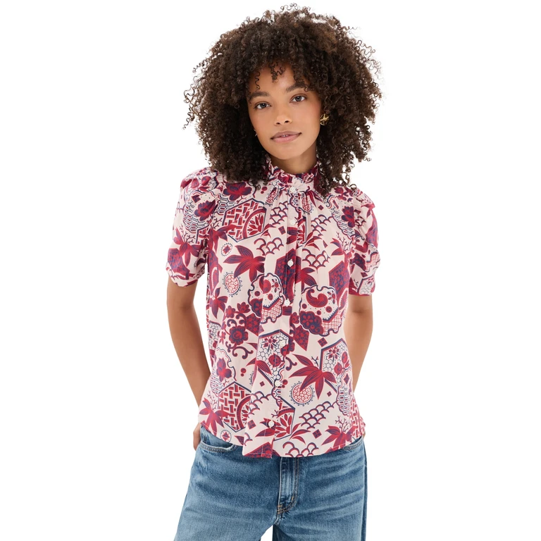 Winnie Crimson Hive Shirt Off-White XS