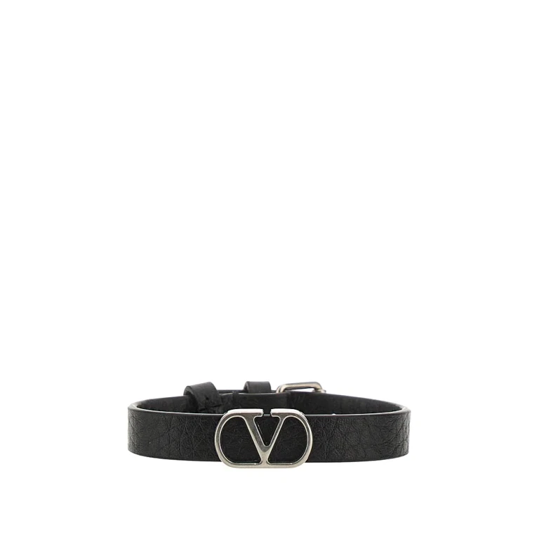 VALENTINO GARAVANI 'VLogo Signature' leather bracelet Woman One Size