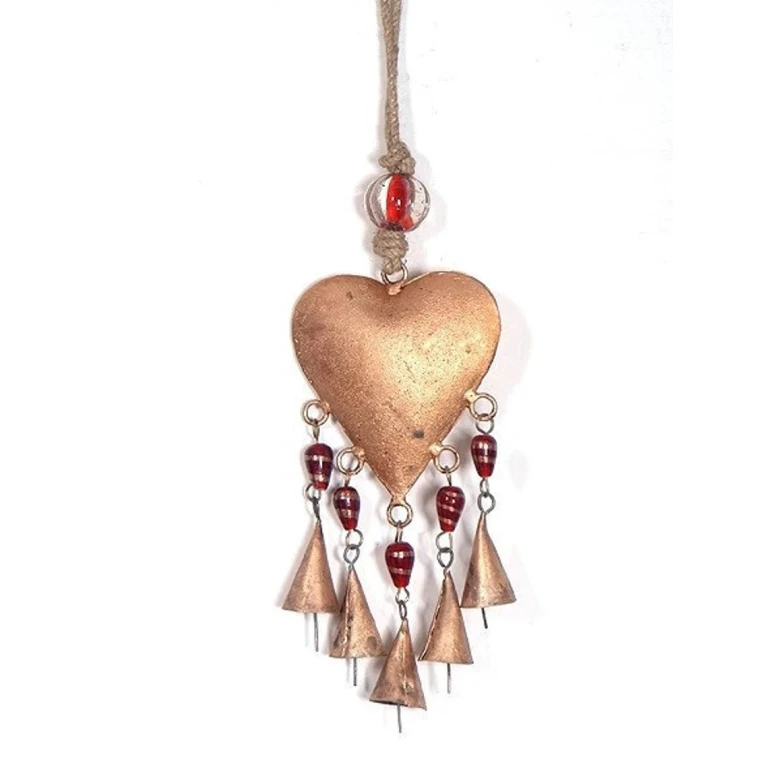 Heart Chime brass bells decorative ornaments