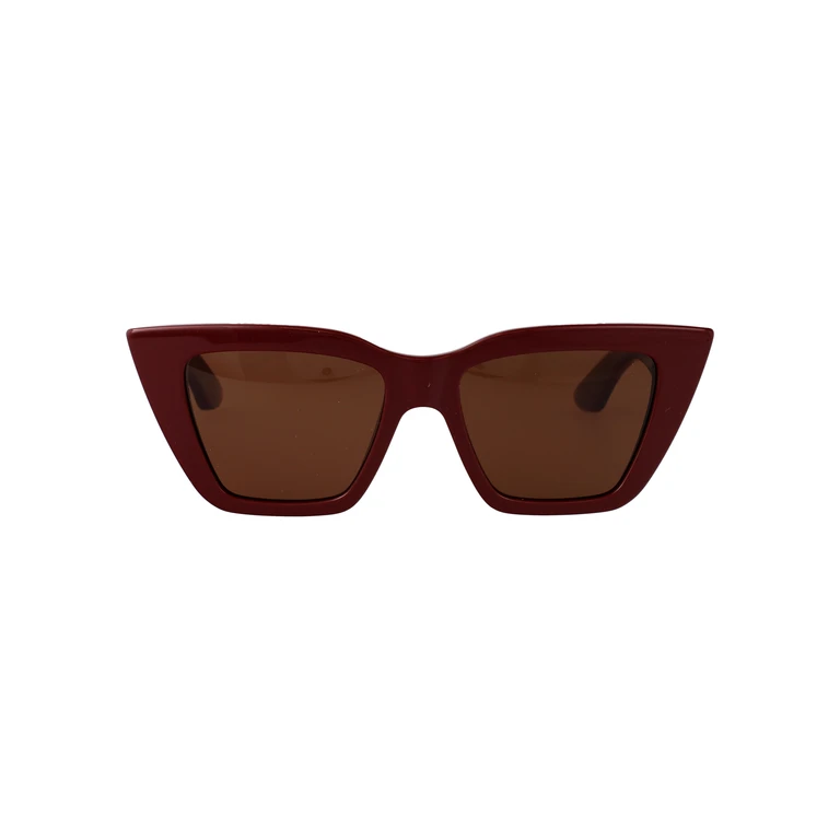 Alexander McQueen Am0507s 003 Burgundy-burgundy-brown Recycled Acetate Sunglasses - Women