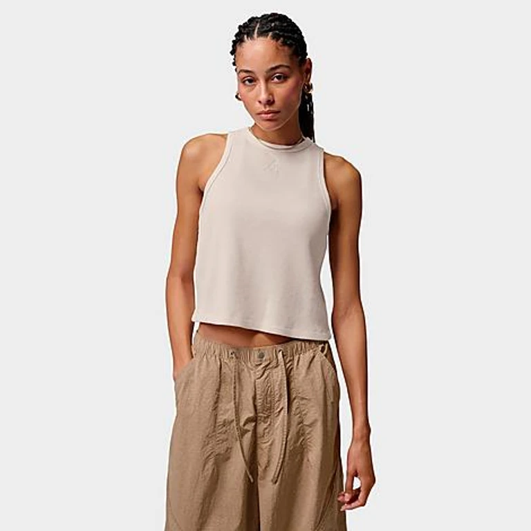 Nike Women's Jordan Flight Waffle Tank Top in Pale Ivory/Pale Ivory Size: XS