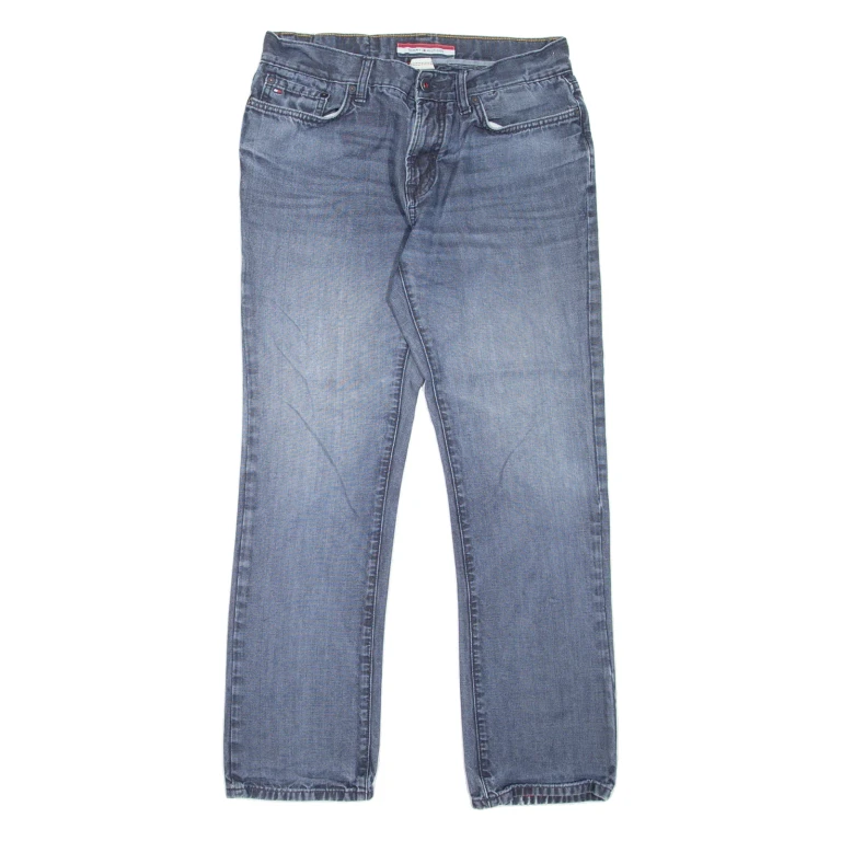 TOMMY HILFIGER Mens Jeans Blue Regular Straight Stone Wash W30 L30