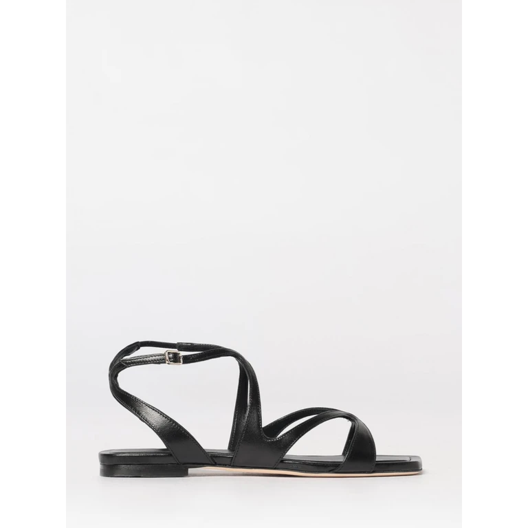 Heeled Sandal Woman color Black (AYLAFLATNAPBLACK)