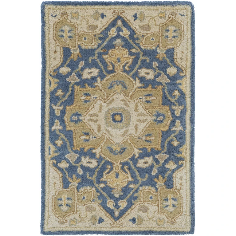 Broomfield 1145 Hand Tufted Blue Wool Rug