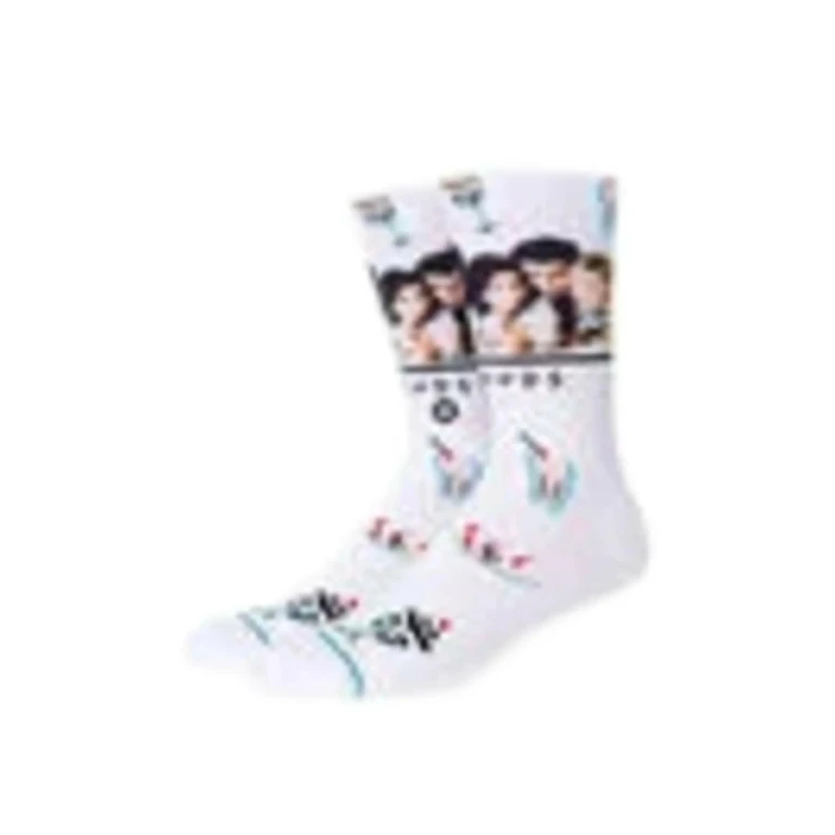 The One With The Diner Friends Crew Socks White