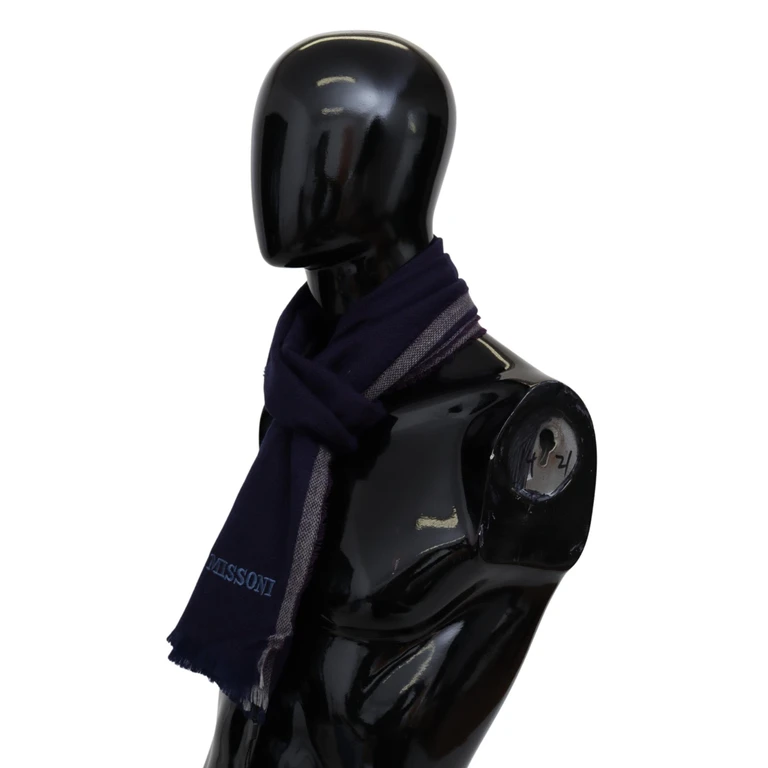 Missoni Multicolor Striped Wool Unisex Wrap Fringes Scarf - Men