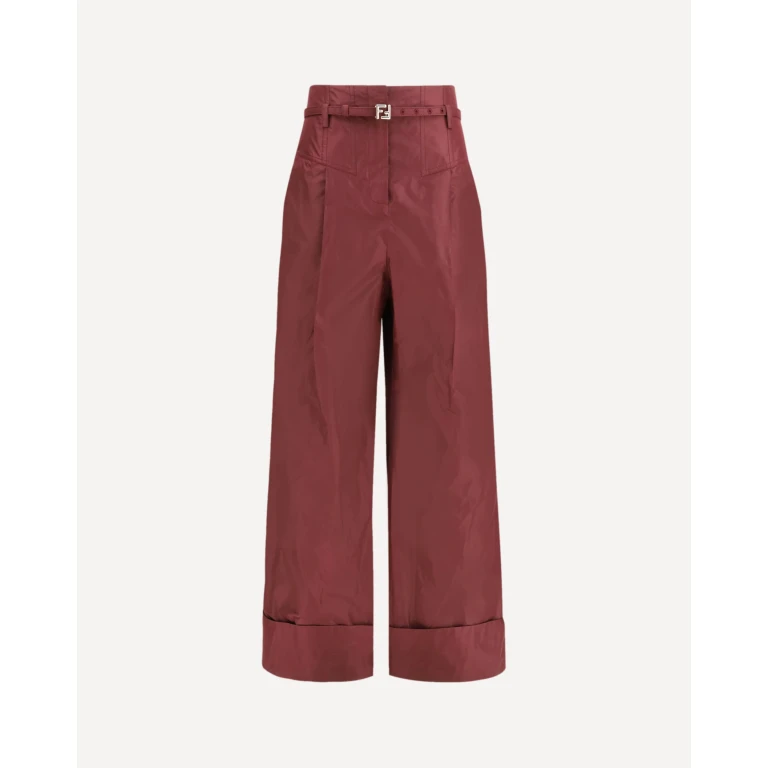 Fendi Taffeta zijden broek voor dames, maat 40