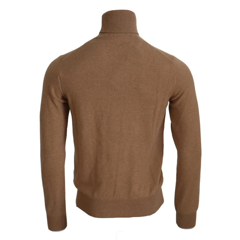 Dolce & Gabbana Beige Cashmere Turtleneck Pullover Sweater Clothing - Men