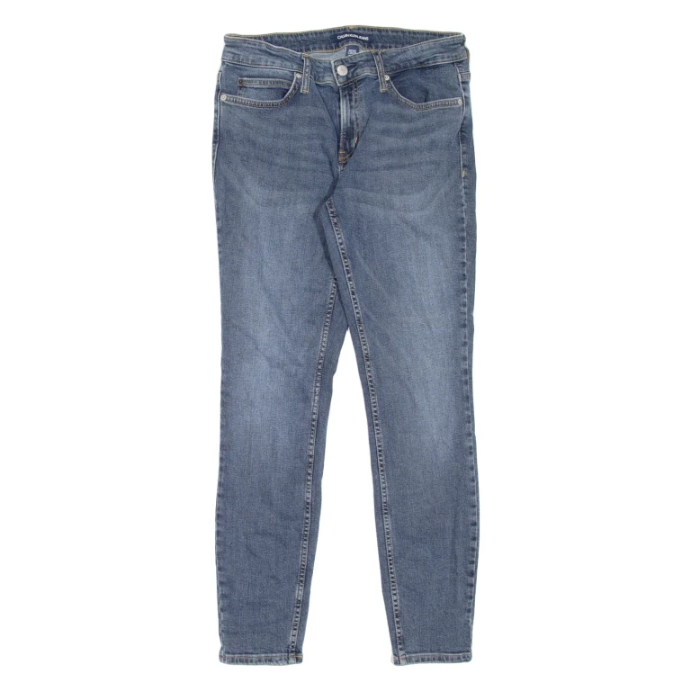 CALVIN KLEIN JEANS Womens Jeans Blue Slim Skinny Stone Wash W28 L30