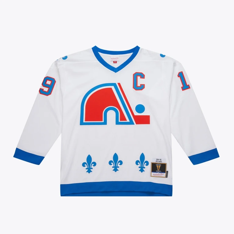 Men's NHL White Jersey Nordiques 1994 Joe Sakic