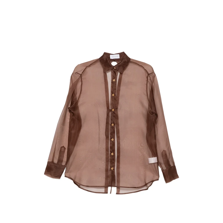 The Nina Studio Sheer Tie-back Shirt
