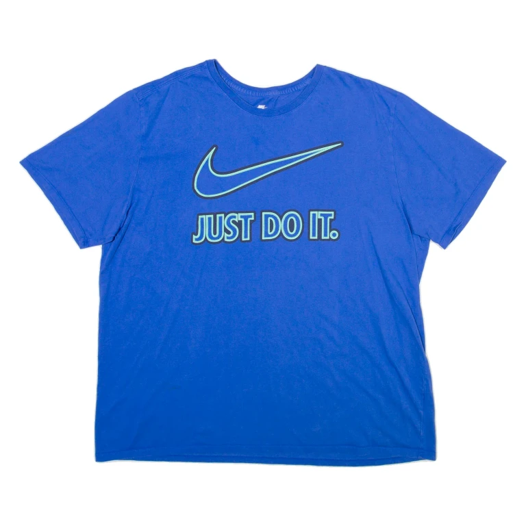 NIKE Mens T-Shirt Blue 2XL