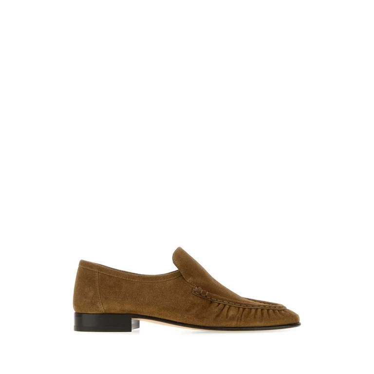 The Row Camel Suede Two Loafers Cigare Mocassini - Women