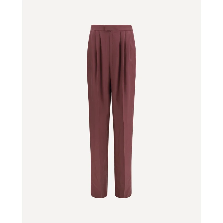 SAINT LAURENT Habutai silk tailored Pants Female 42