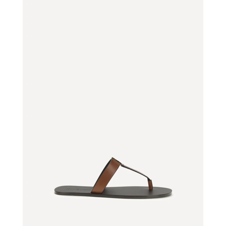 SAINT LAURENT Leather thong Sandals Female 37