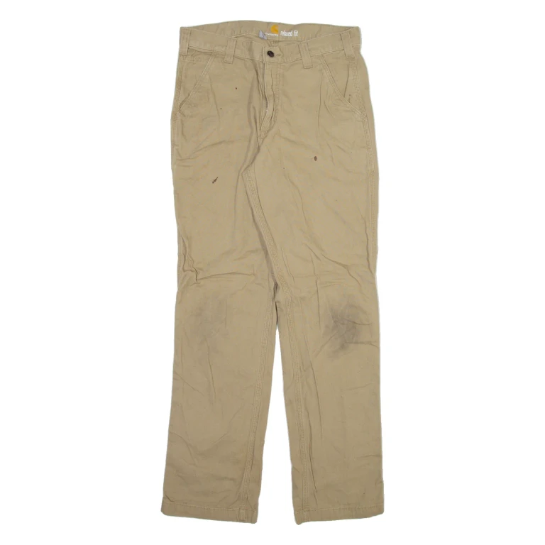 CARHARTT Mens Trousers Beige Relaxed Straight W32 L34