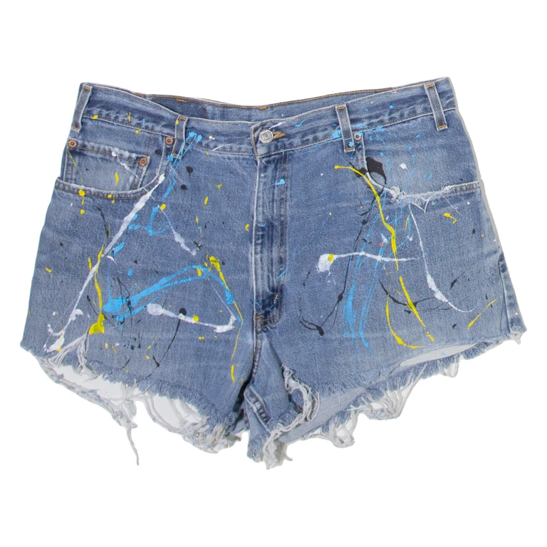 LEVI'S 560 Womens Denim Shorts Blue L W34
