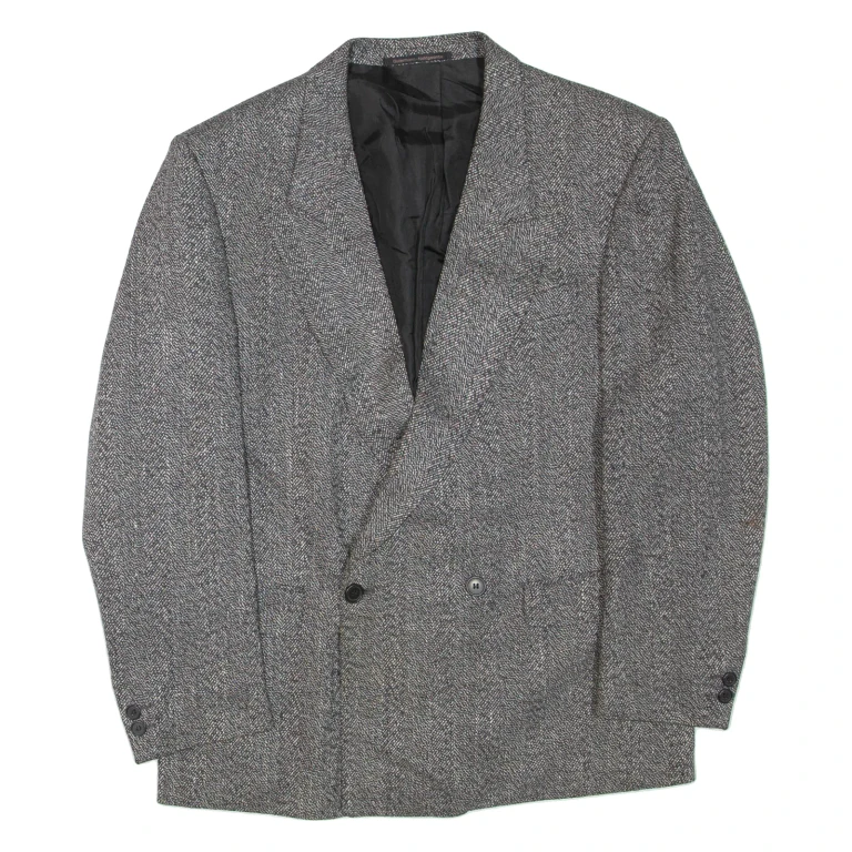 Mens Blazer Jacket Grey Wool L