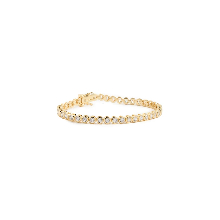 By Adina Eden Gold Bezel Tennis Bracelet Gold One Size