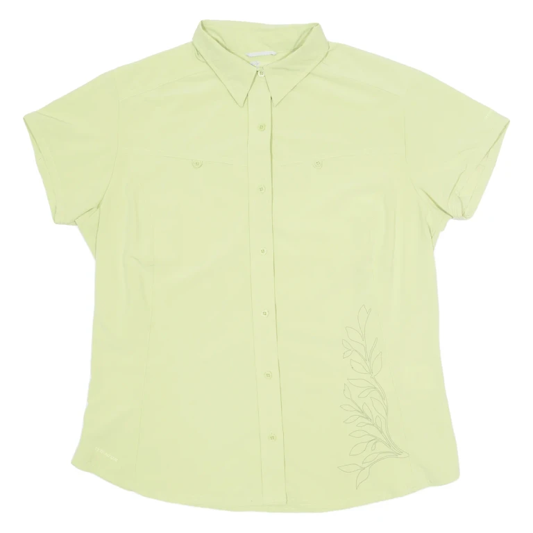 COLUMBIA Womens Plain Shirt Green XL