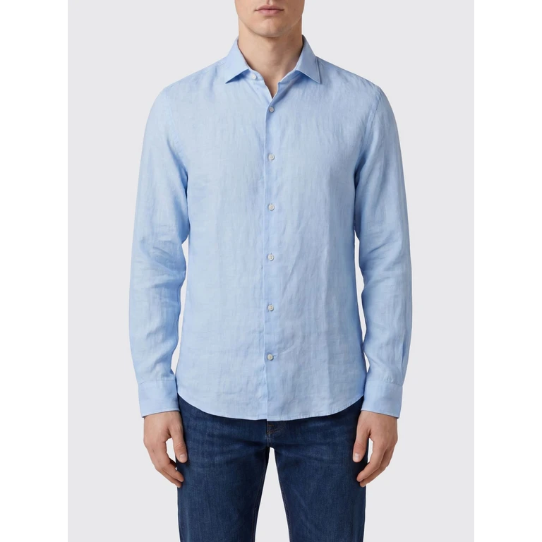 Slim Fit Casual Shirt in Pure Linen with French Collar (202AS068753)