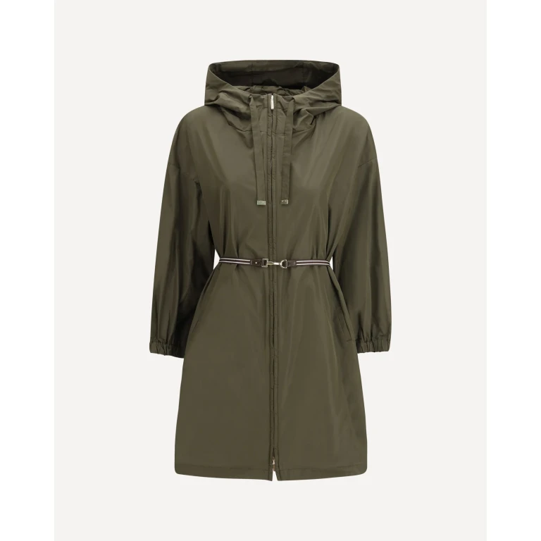 MAX MARA THE CUBE Belted hooded Raincoat Female 40