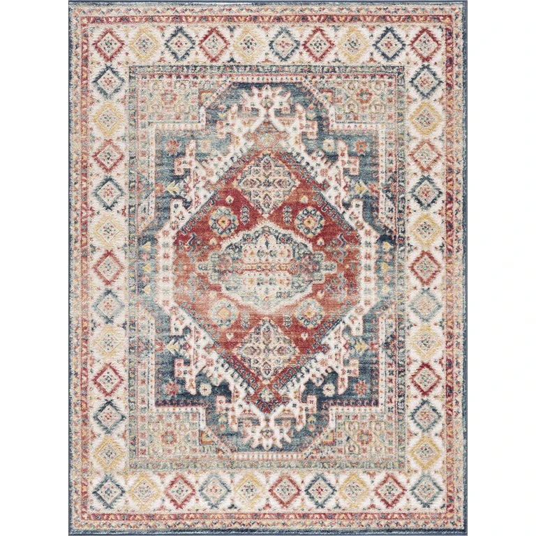 Brend Rust Medallion Area Rug