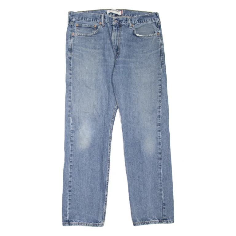 LEVI'S 505 Jeans Mens Blue Regular Straight Stone Wash W36 L32