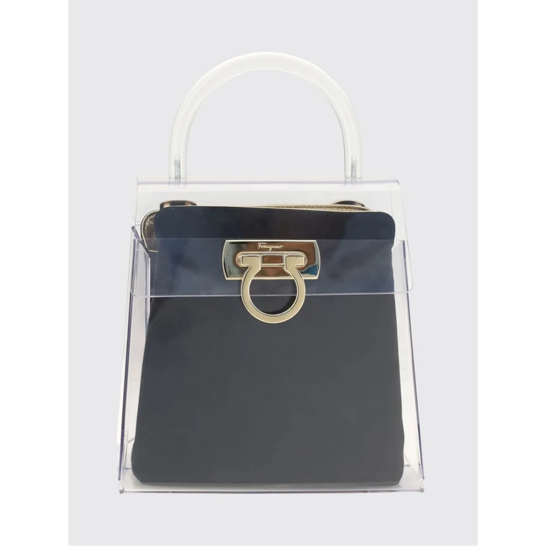 PVC Handbag with Gancini Closure and Tubular Handle (622642007)
