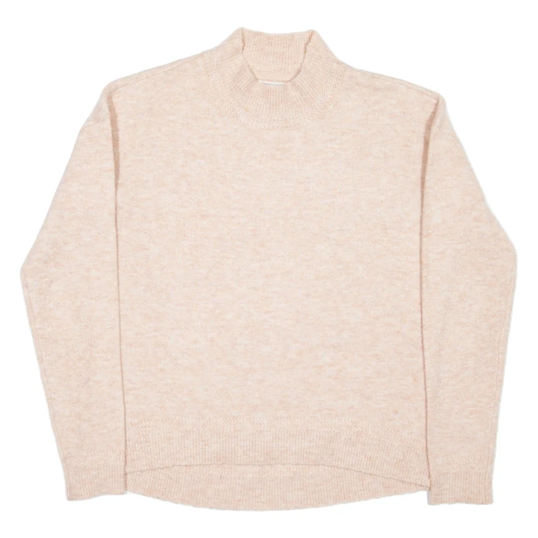 FAT FACE Womens Jumper Pink Tight Knit Wool UK 6