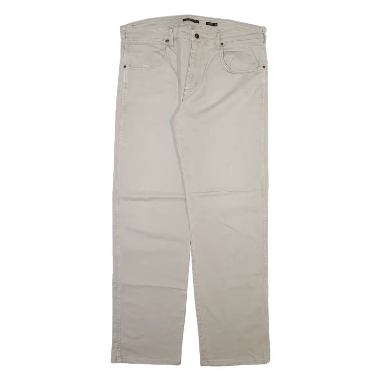 WRANGLER Mens Trousers Beige Regular Straight W36 L33