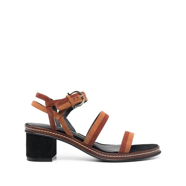 Two-Tone Leather Sandals