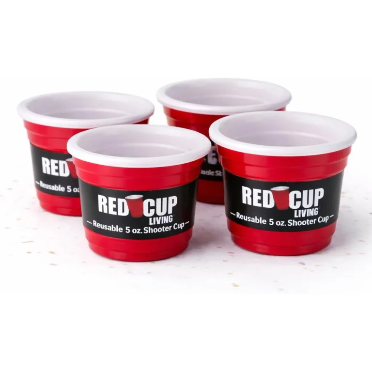 5 Oz Shot Tumbler- Reusable Double Wall Party Cup, Spill-Proof Thermal Cup for Hot & Cold Drinks, Water Cup for Men & Women Father's Day Gift - Pack of 4