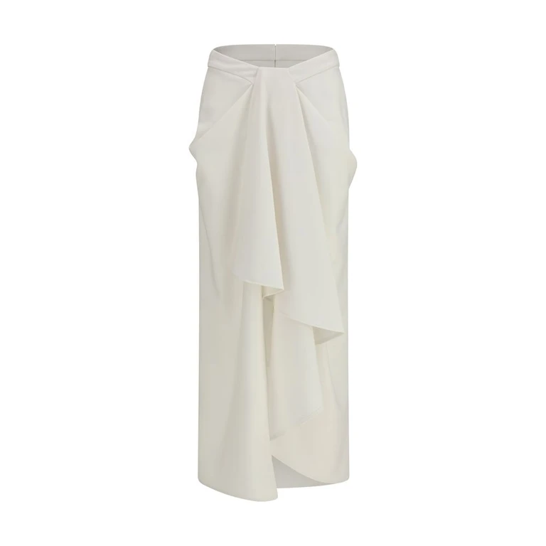 White Wool Oves Aries Long Skirt - Women