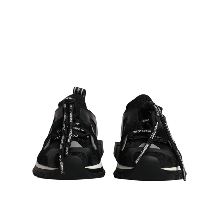 Black White Logo Sorrento Mens Sneakers Shoes And Cotton - Men