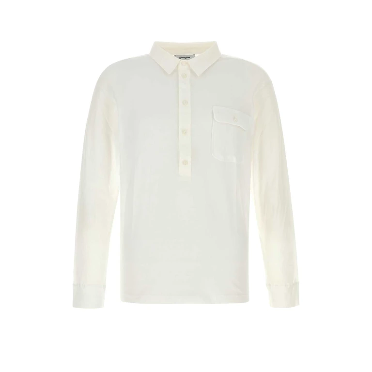 White Cotton Tristan Polo Shirt Exterior - Men