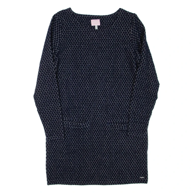 JOULES Womens Day Dress Blue Long Sleeve Short UK 10