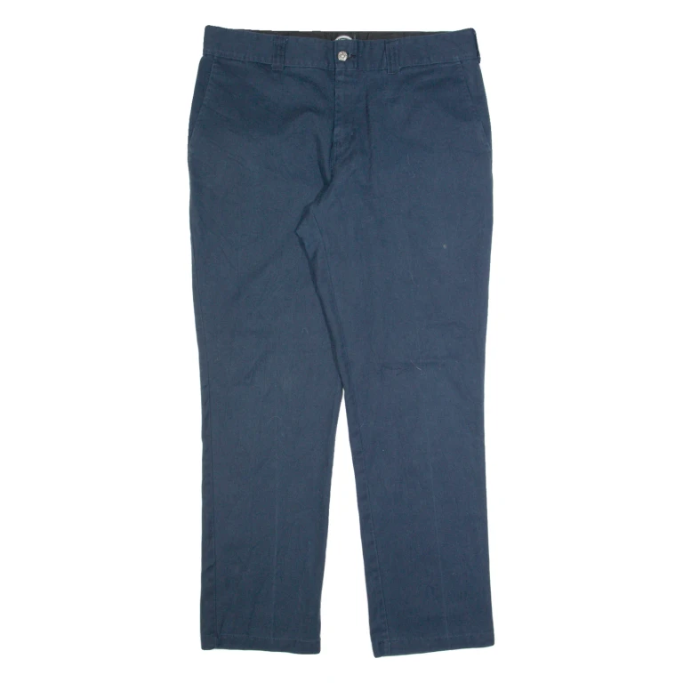 DICKIES Workwear Mens Trousers Blue Regular Straight W36 L32