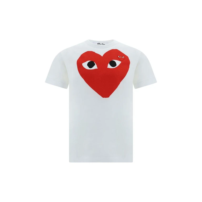 Comme Des GarçOns Play White Cotton T-Shirt - Men