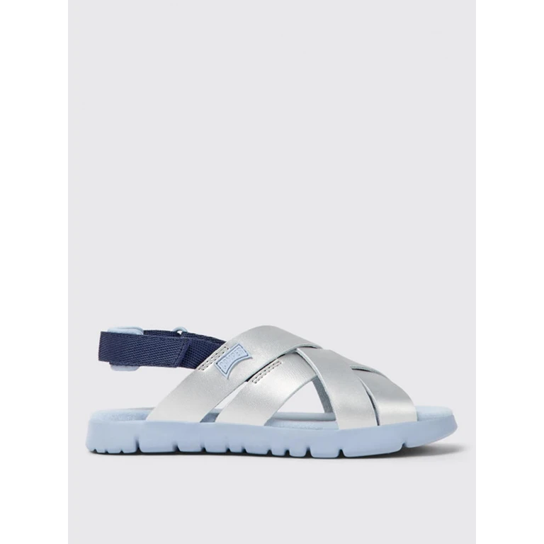 Oruga sandals in leather and recycled polyester (K800430-012ORUGA0)