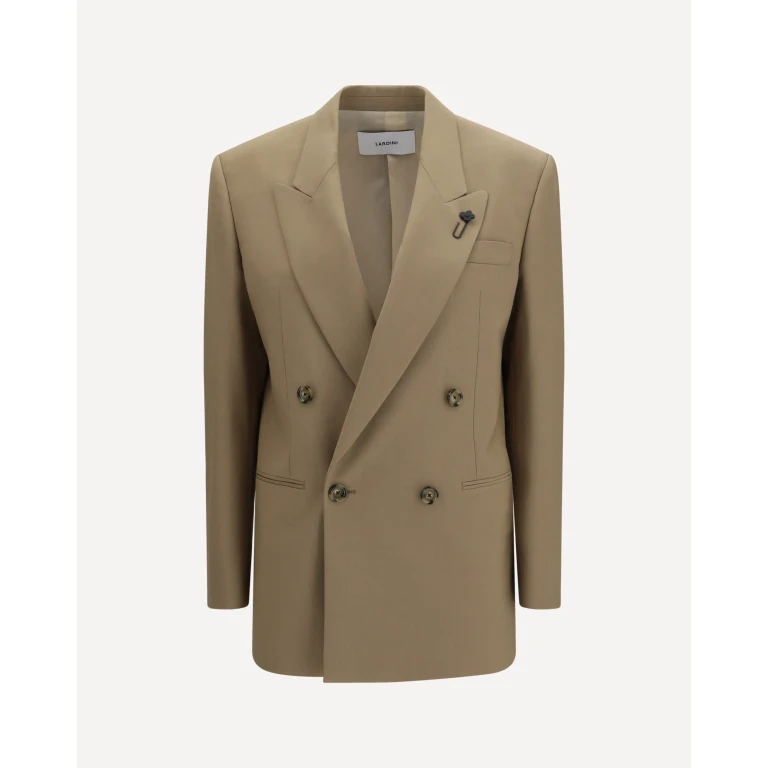 LARDINI Double-breasted stretch wool blend Blazer Female 44
