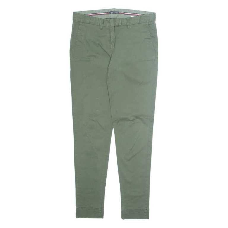 TOMMY HILFIGER Chino Womens Trousers Green Regular Tapered W32 L32